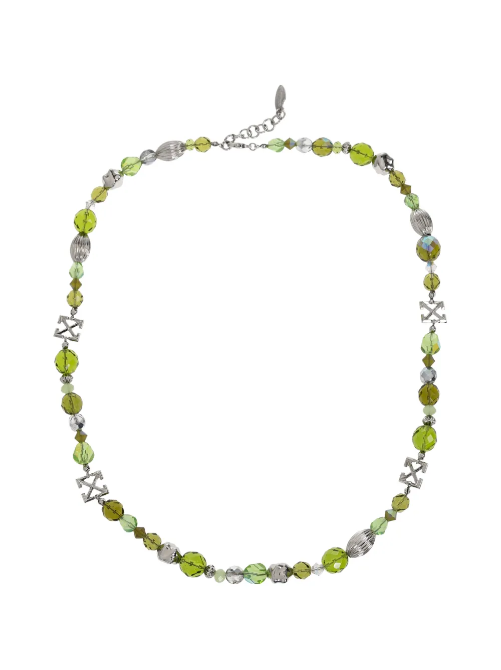 Off-White Arrows beaded necklace - Verde