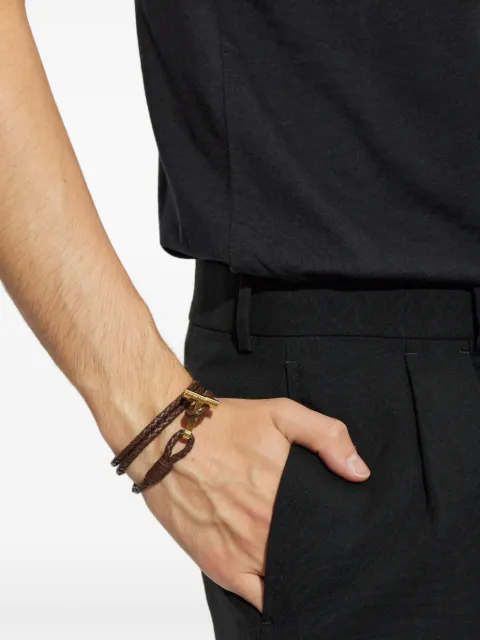 TOM FORD braided leather T bracelet