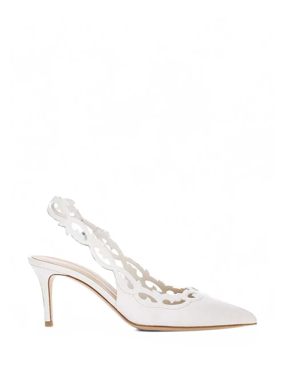 Gianvito Rossi cut-out slingback pumps - White