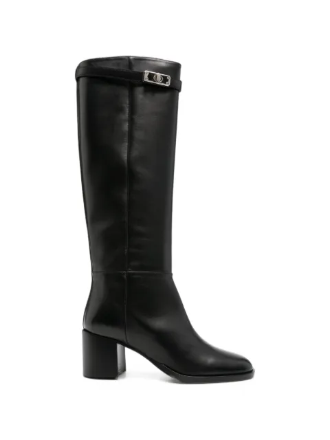 Via Roma 15 turnlock-fastening leather boots