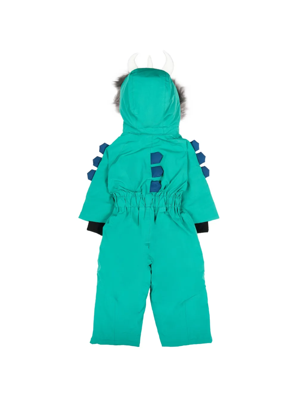 Roarsome Spike the Dinosaur faux-fur trim snowsuit Groen