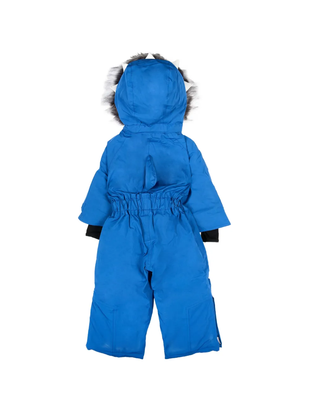 Roarsome Reef the Shark faux-fur trim snowsuit Blauw