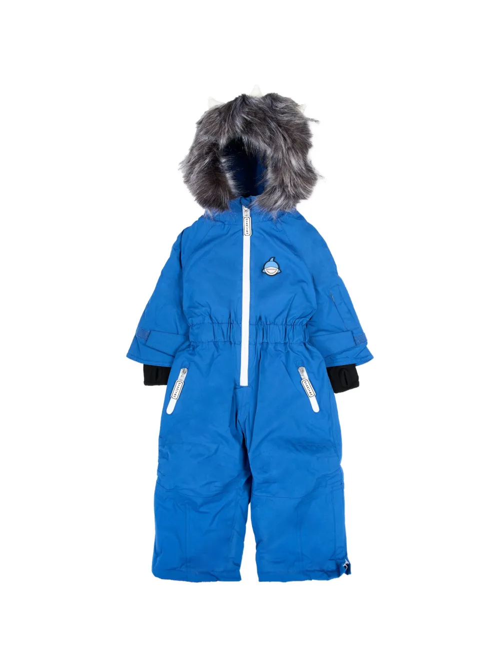 Roarsome Reef the Shark faux-fur trim snowsuit - Bleu Roarsome Reef the Shark faux-fur trim snowsuit - Bleu