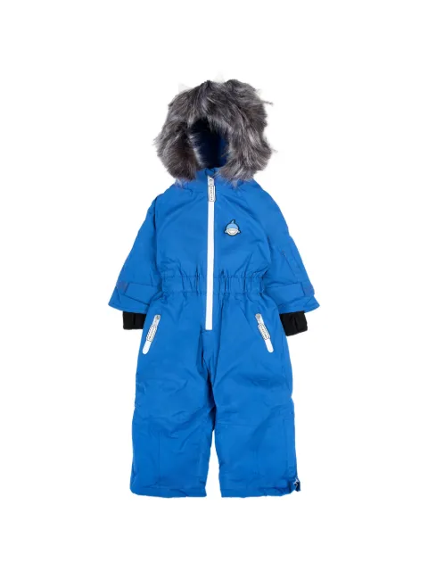 Roarsome Reef the Shark faux-fur trim snowsuit