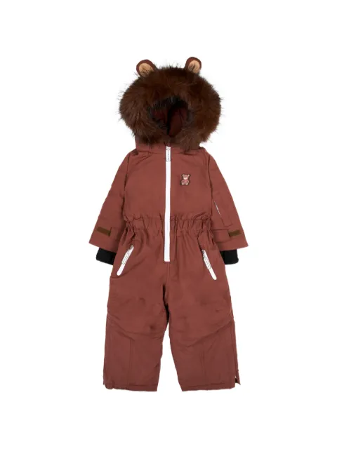 Roarsome Grizz The Bear faux-fur trim snowsuit