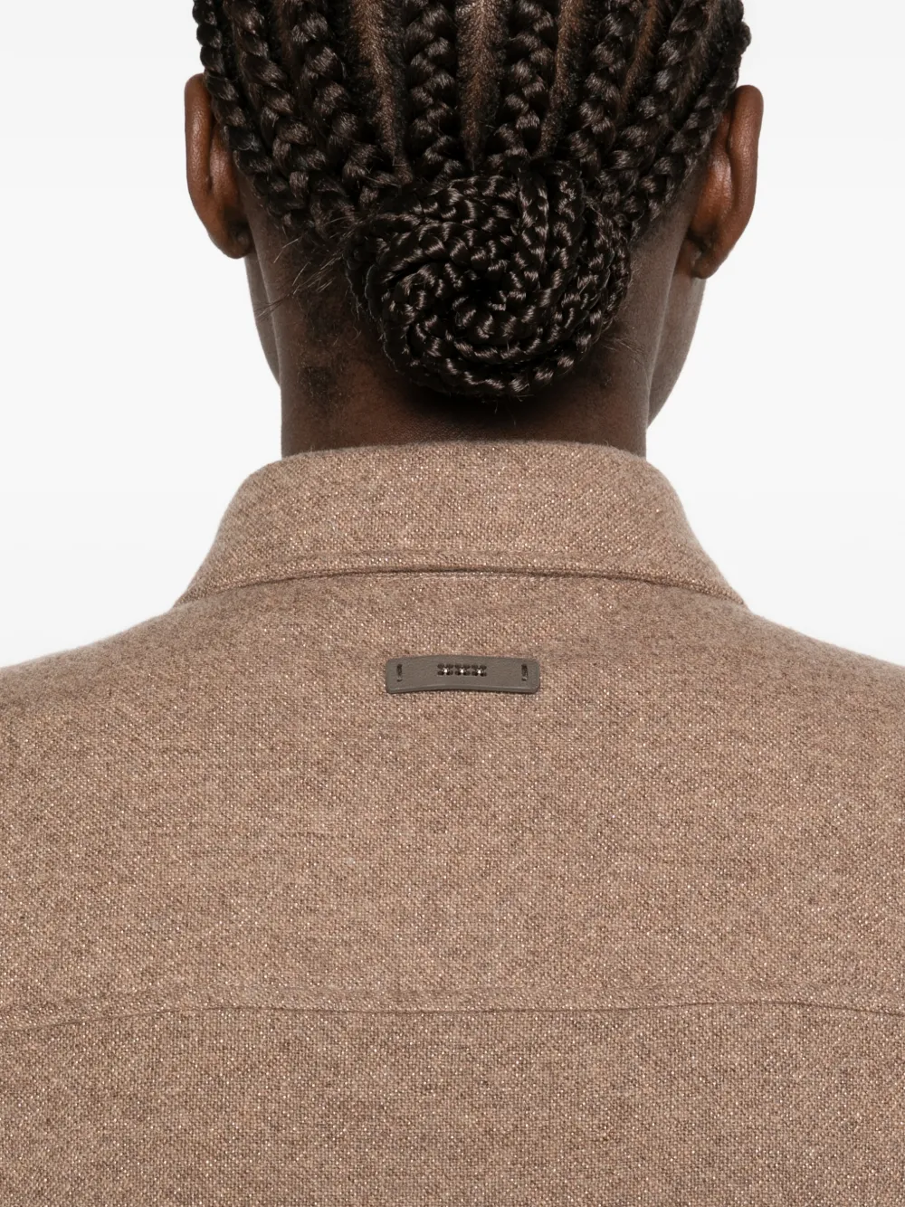 Peserico button-down shirt jacket Bruin