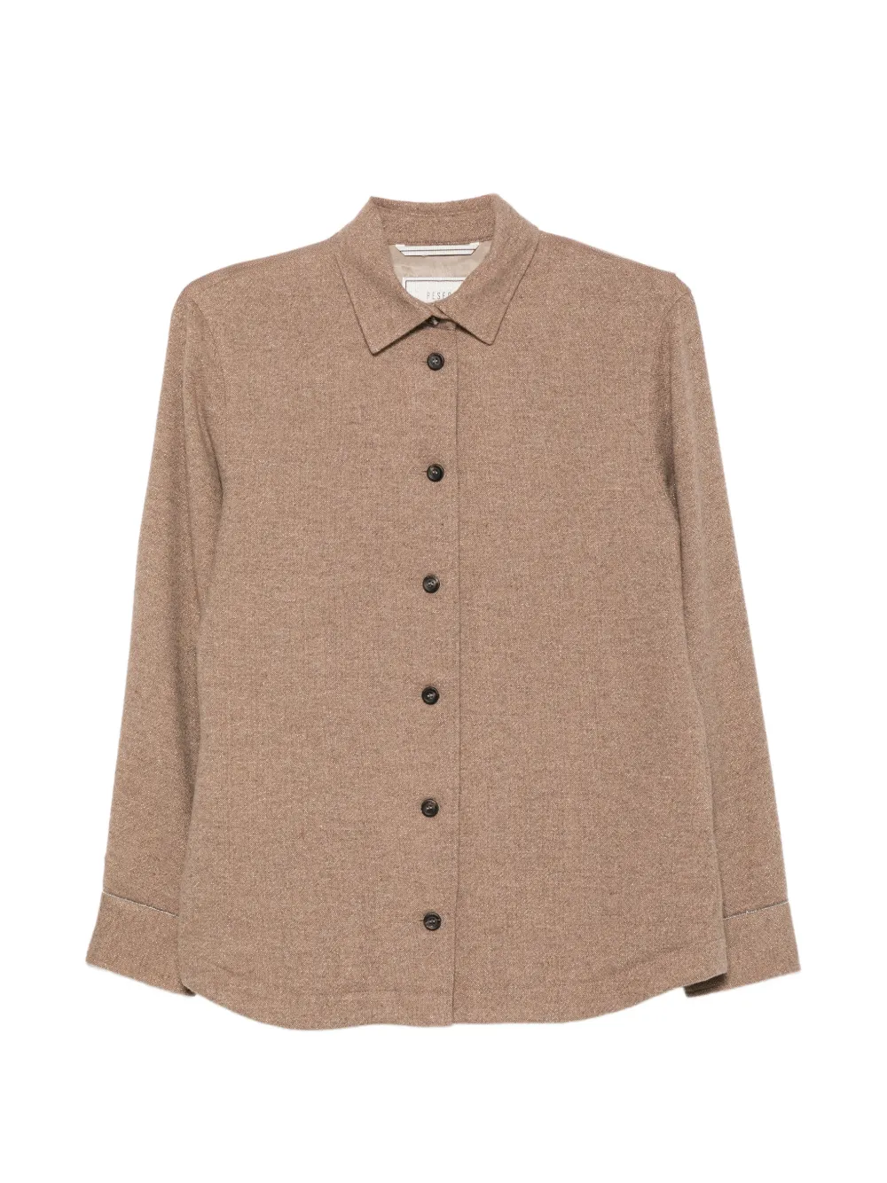Peserico button-down shirt jacket - Braun