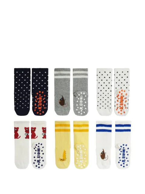 Mini Rodini Kitten socks (set of six)