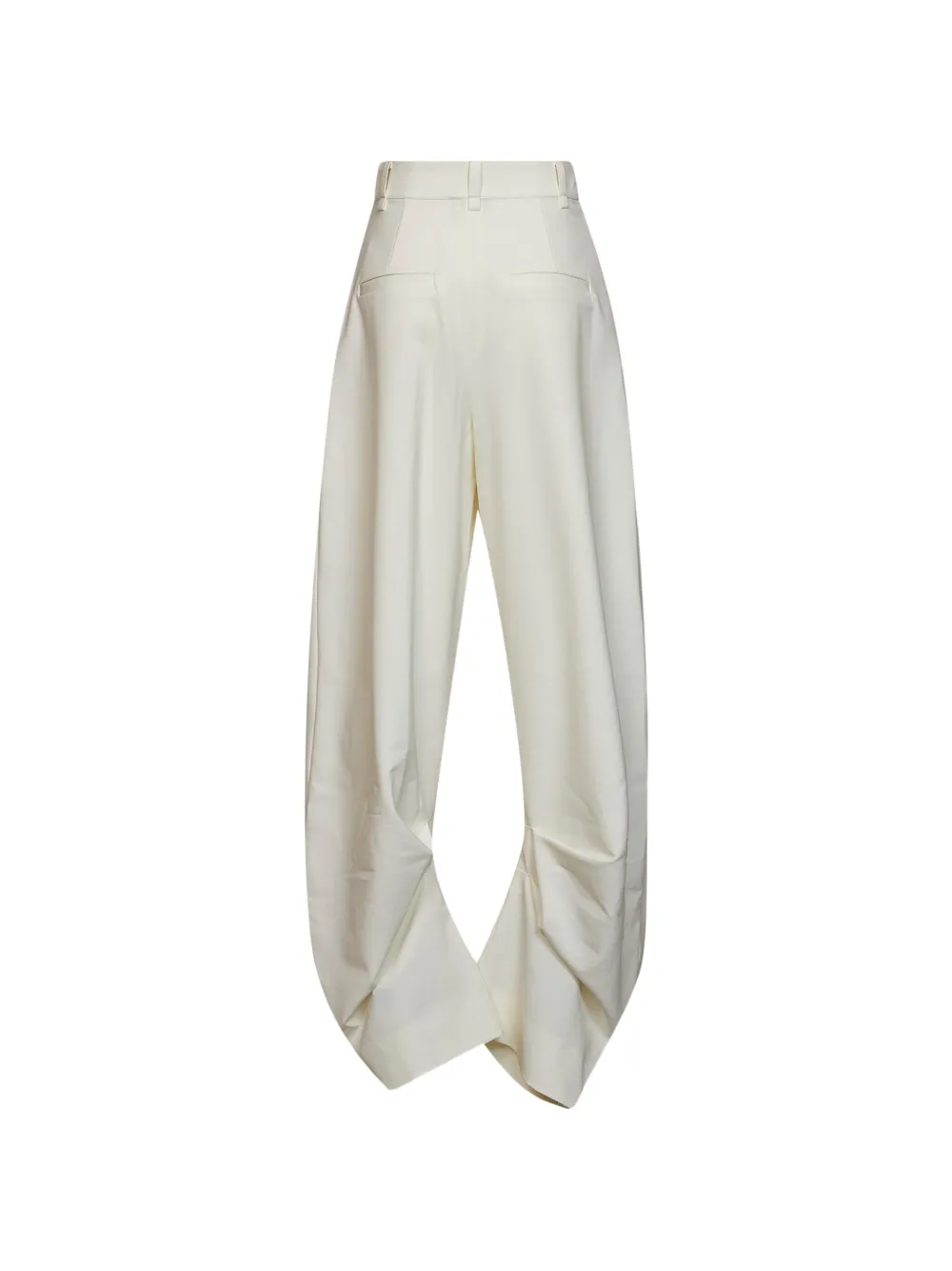 Amen Geplooide broek met gewelfde pijpen Beige
