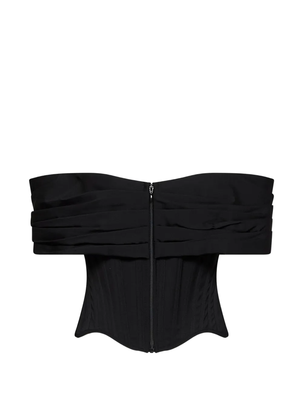 Giuseppe Di Morabito off-the-shoulder corset top Zwart