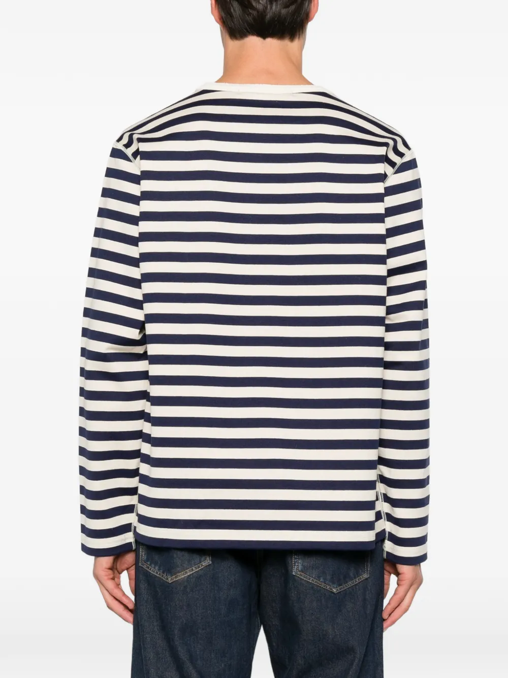 Junya Watanabe MAN horizontal-stripe long-sleeve T-shirt Beige