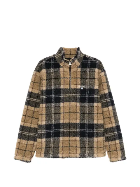 Barbour veste en polaire à demi-zip et motif tartan