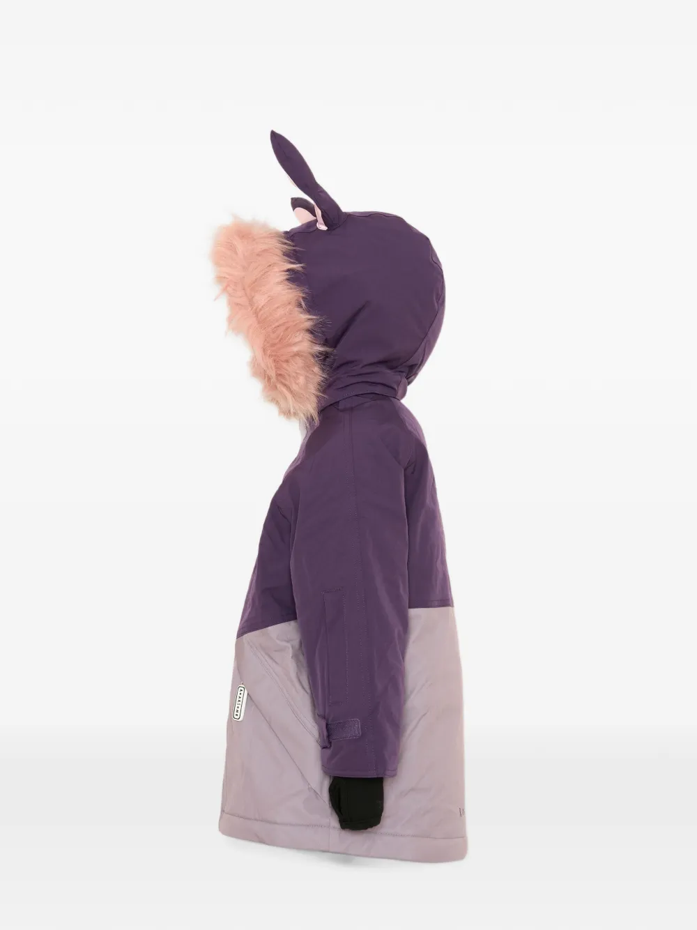 Roarsome Hop the Bunny faux-fur trim ski coat Paars