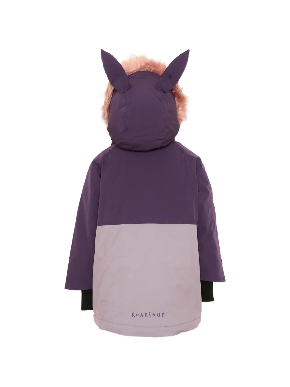 Roarsome Hop the Bunny faux-fur trim ski coat Paars