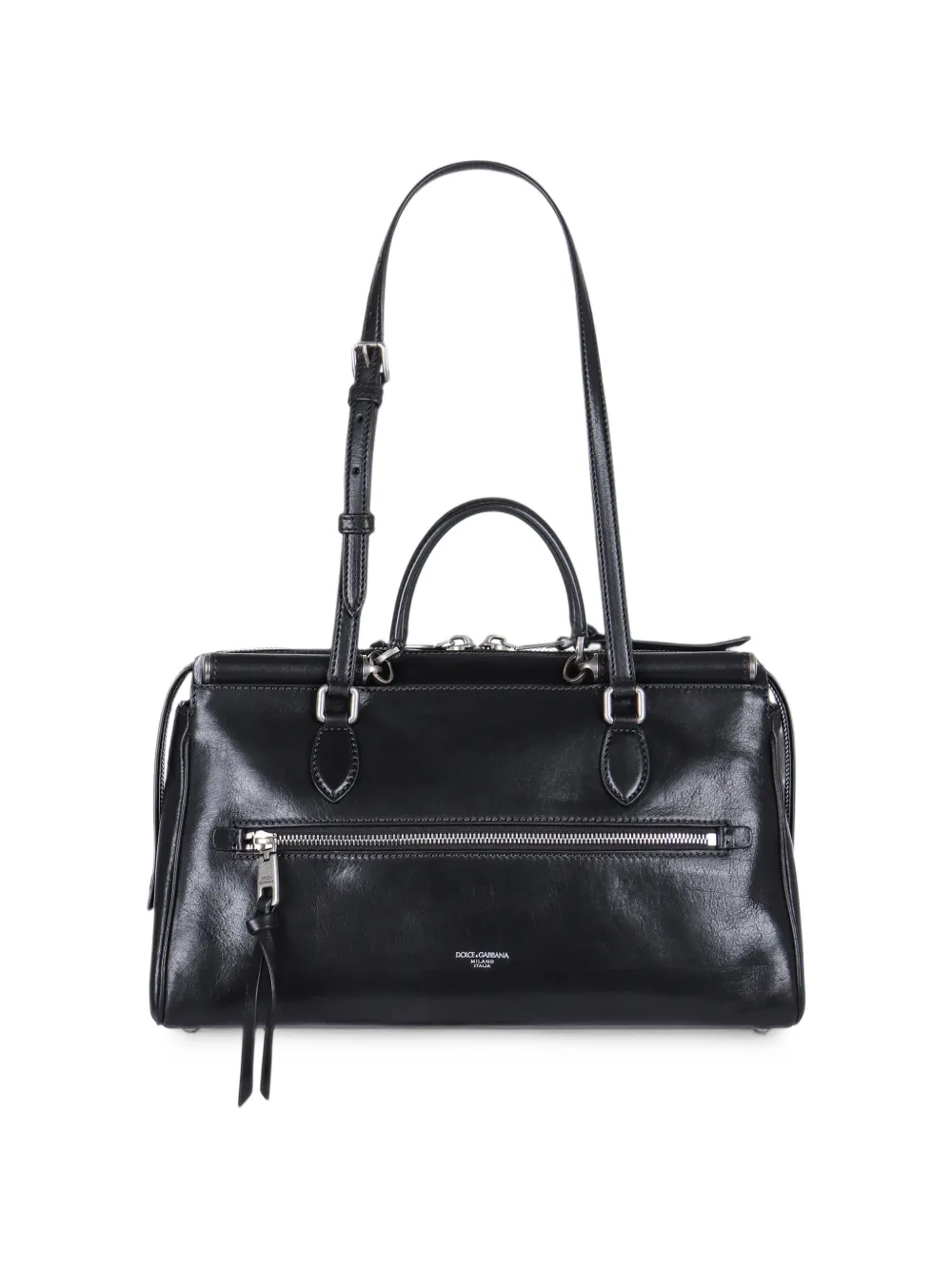 Dolce & Gabbana Vittoria leren shopper Zwart