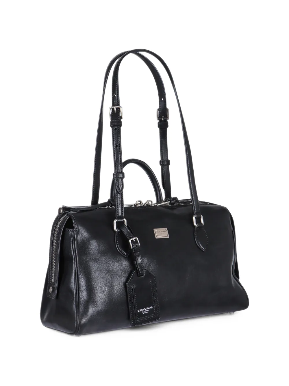 Dolce & Gabbana Vittoria leren shopper Zwart