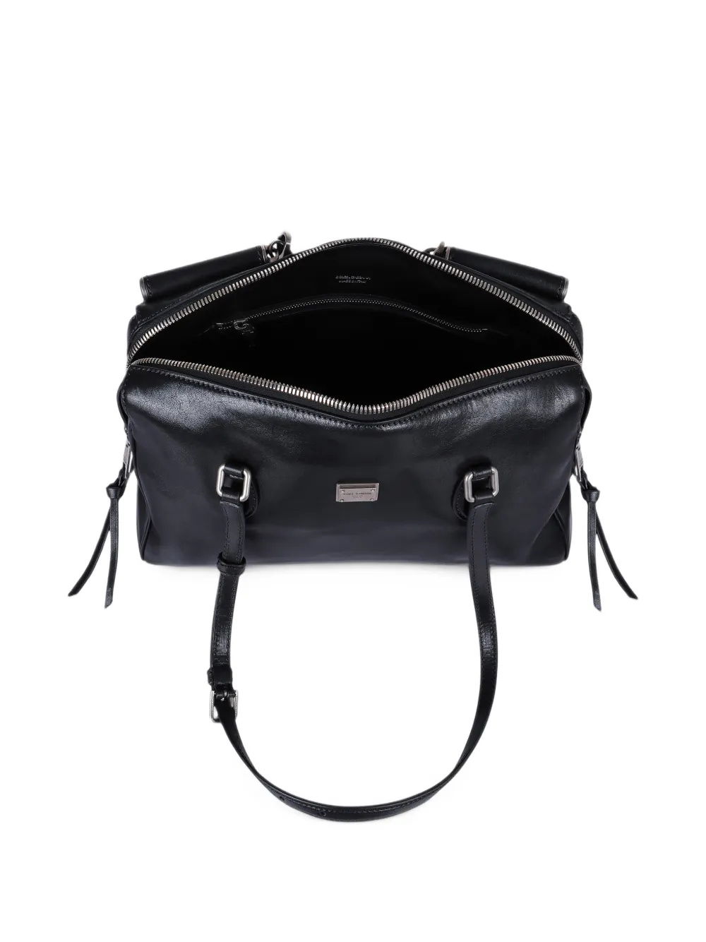 Dolce & Gabbana Vittoria leren shopper Zwart