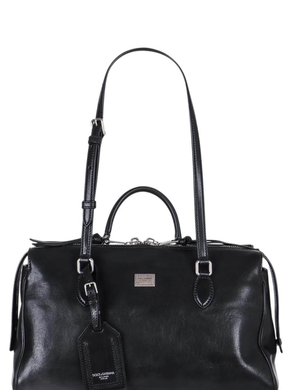 Dolce & Gabbana Vittoria leren shopper Zwart