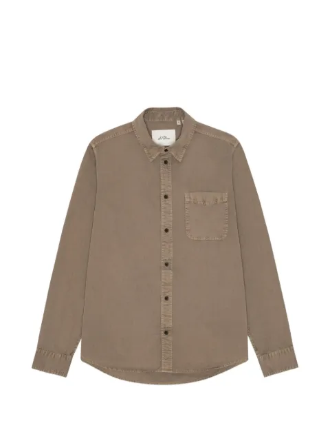 Les Deux garment-dyed chest-pocket shirt