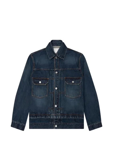 sacai contrast-stitch denim jacket