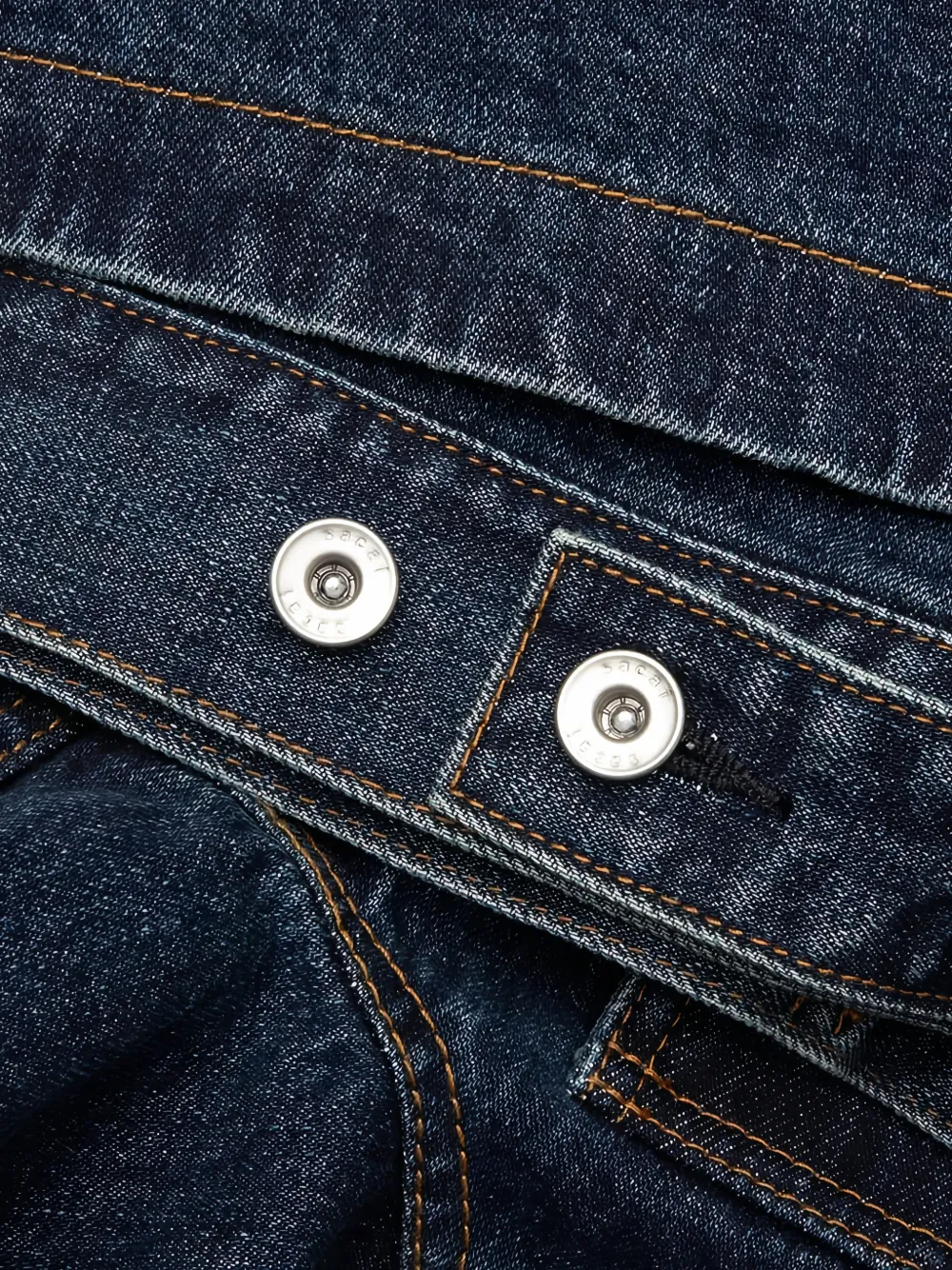 sacai contrast-stitch denim jacket Blauw