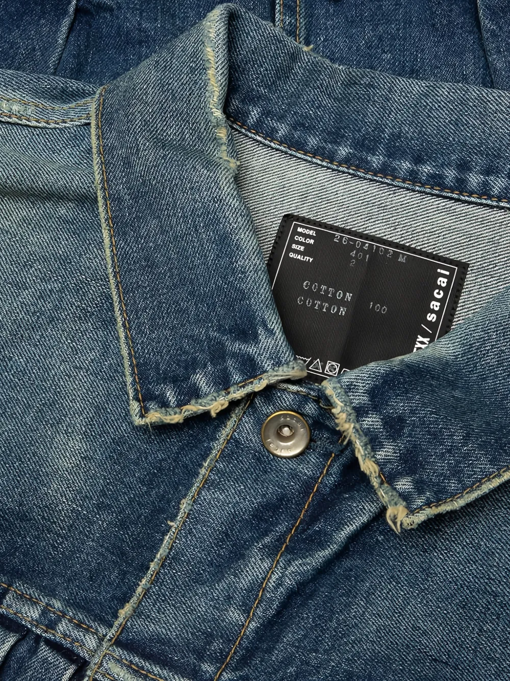 sacai Beyondexx denim jacket Blauw