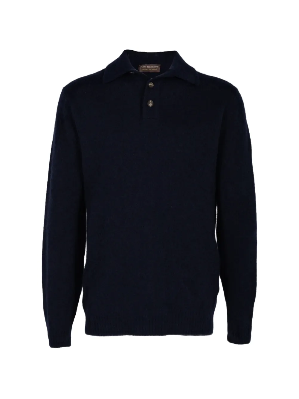 Filippo De Laurentiis long-sleeve polo shirt - Blu