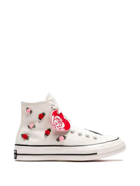Converse Chuck 70 High floral-appliqué sneakers