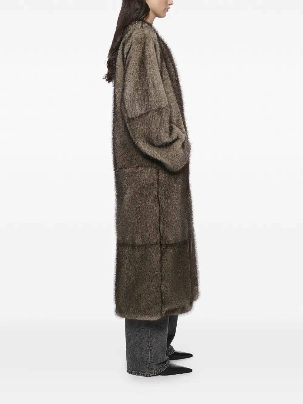 STAND STUDIO Hilma faux-fur coat Bruin