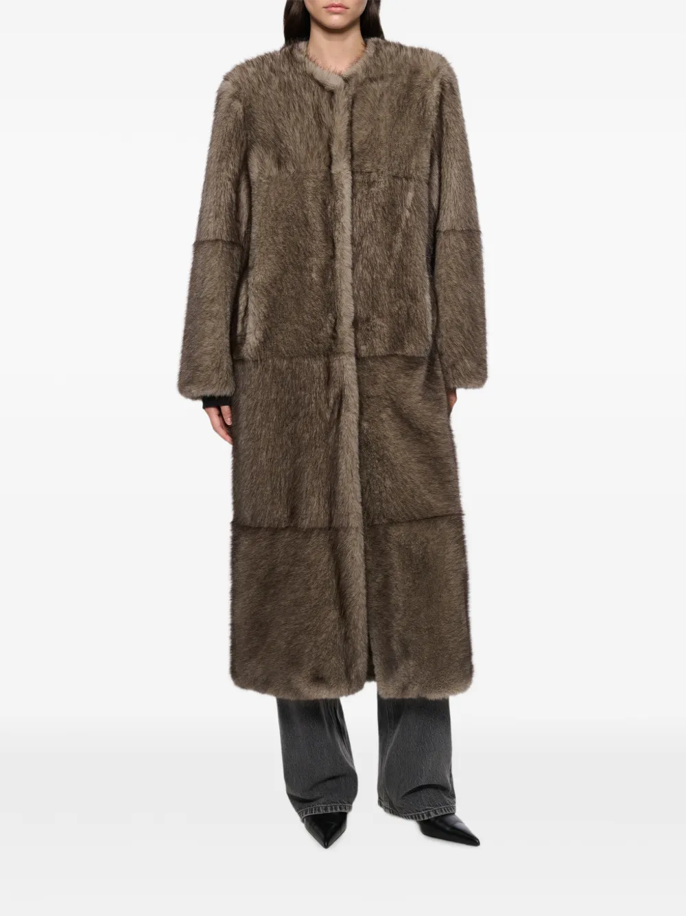 STAND STUDIO Hilma faux-fur coat Bruin