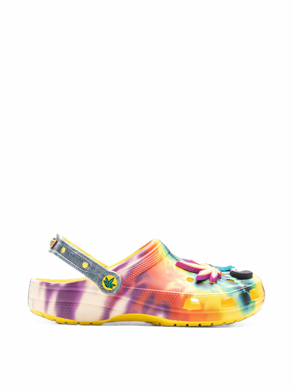 Crocs Half Baked tie-dye mules - Gelb