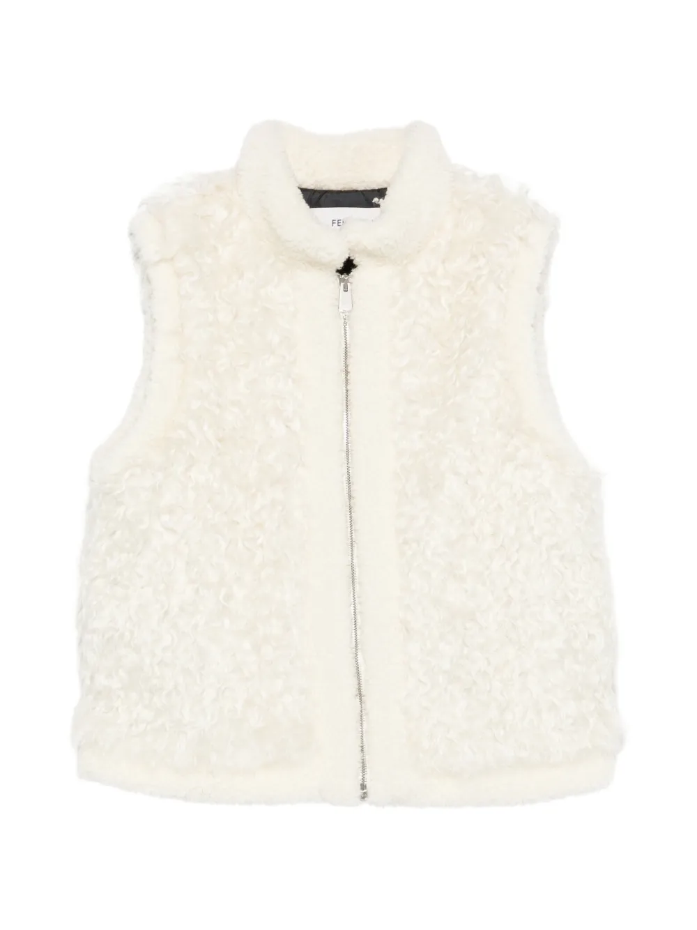 Fendi Kids Gilet van imitatie lamswol Beige
