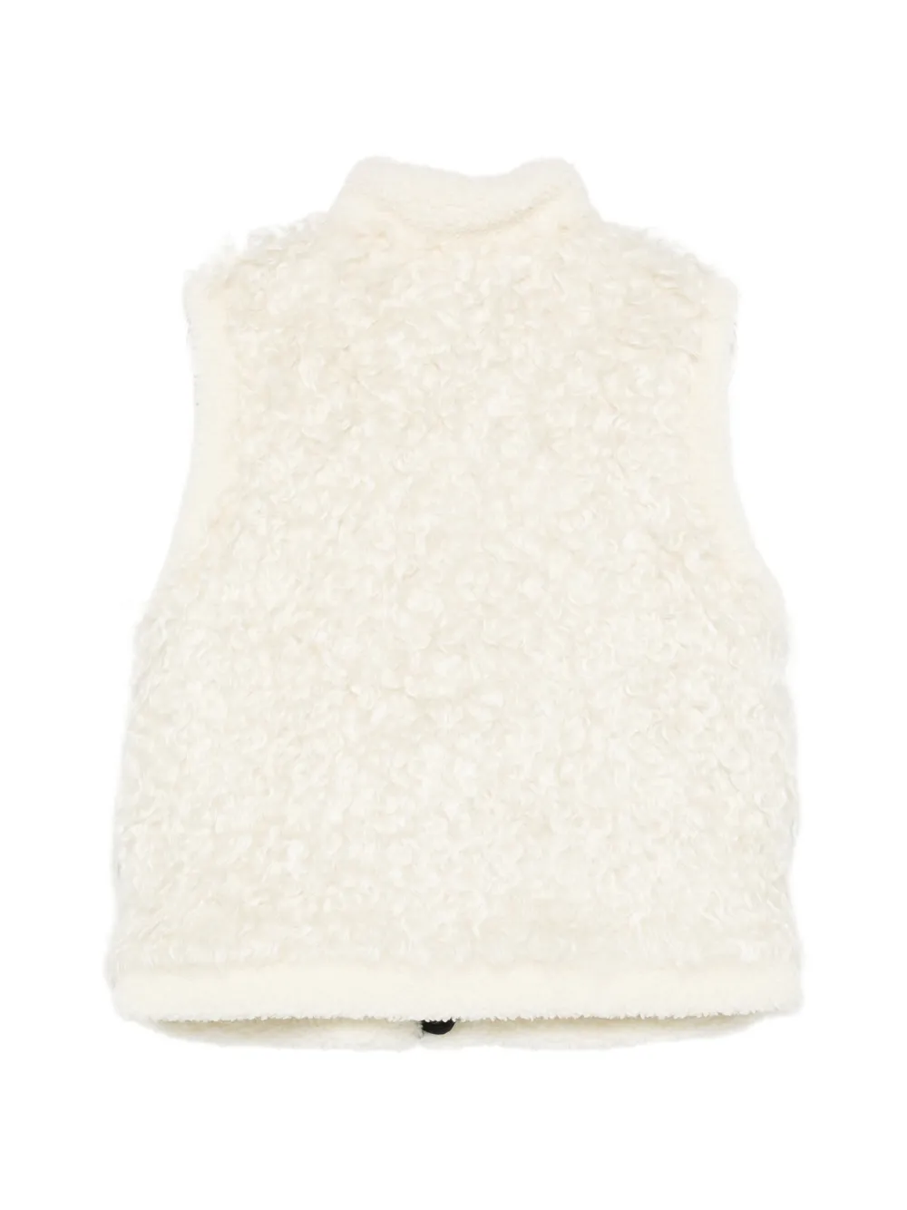 Fendi Kids Gilet van imitatie lamswol Beige