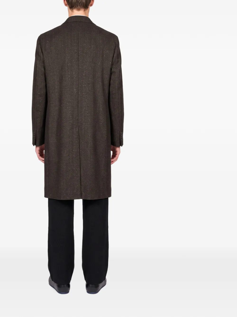 Hevo Martinafranca double-breasted coat Bruin