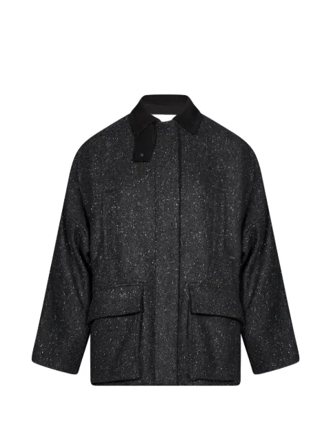 Hevo Castel del Monte speckled-knit flap-pocket coat