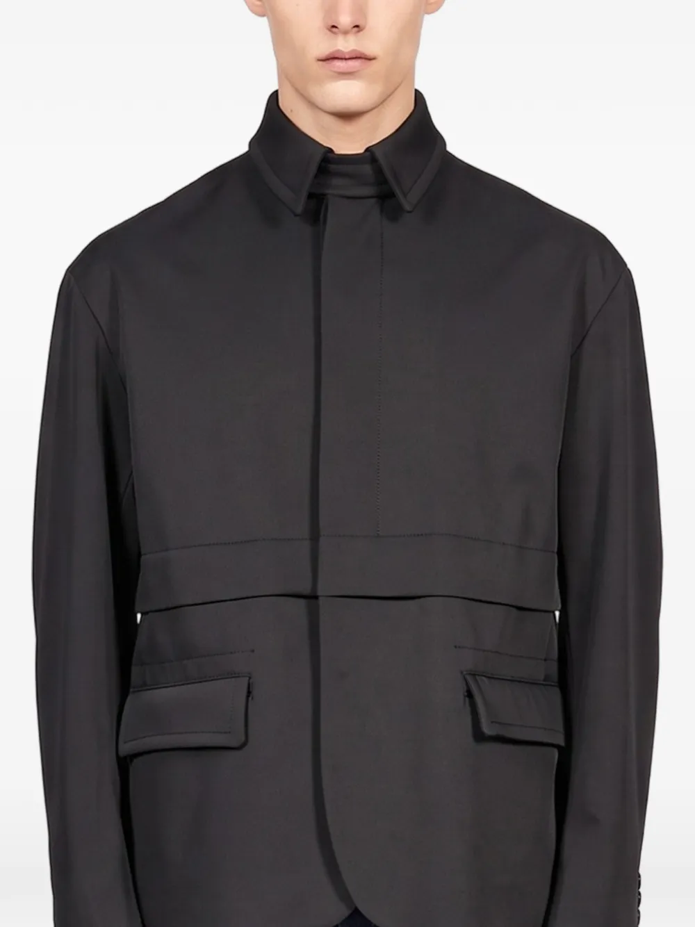 Hevo Fantase single-breasted coat Zwart