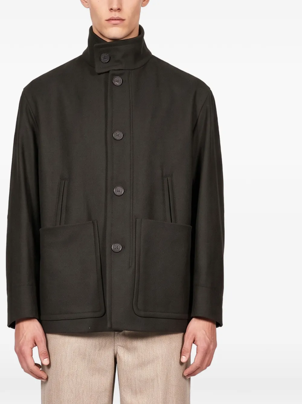 Hevo Tertiveri single-breasted coat Groen