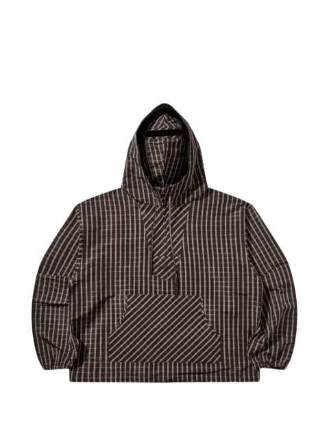 UMBRO check-pattern masked hooded jacket