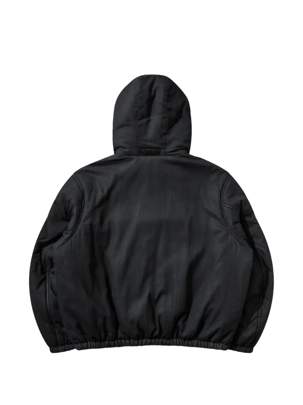 UMBRO x Slam Jam check faux-fur-trim hoodie Grijs