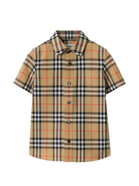Burberry Kids check-pattern short-sleeve shirt