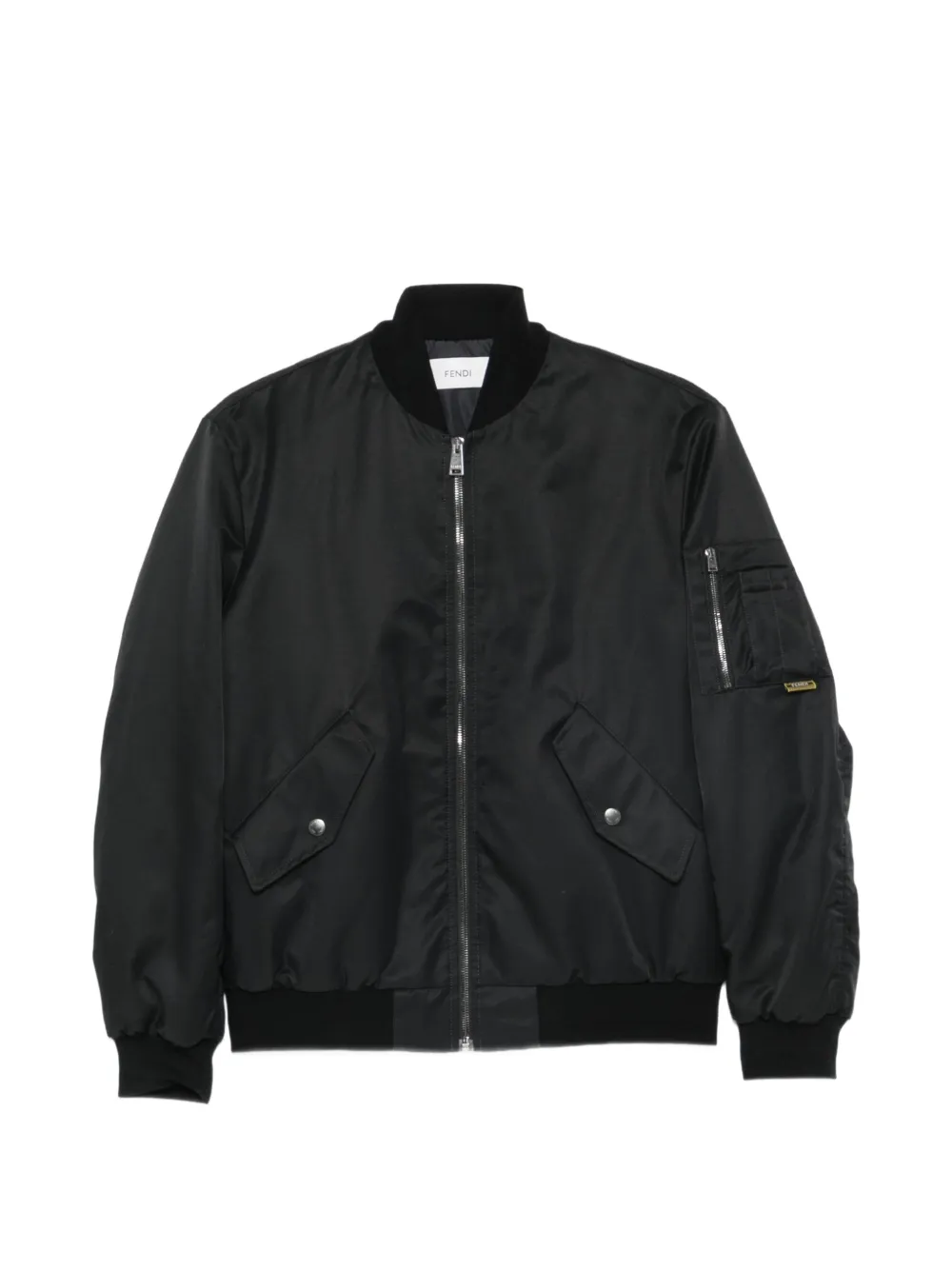 Fendi Kids Bomberjack met rits Zwart