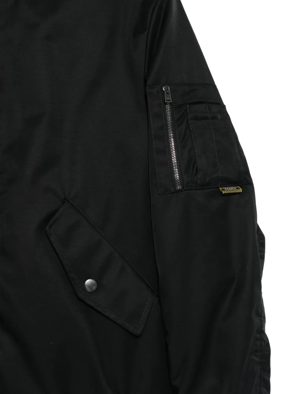Fendi Kids Bomberjack met rits Zwart