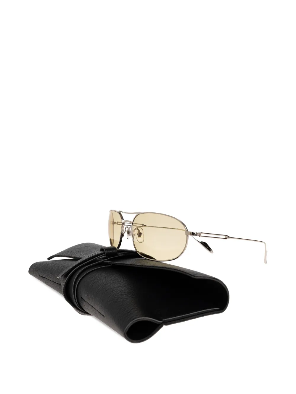 Yohji Yamamoto oval-frame sunglasses Zilver