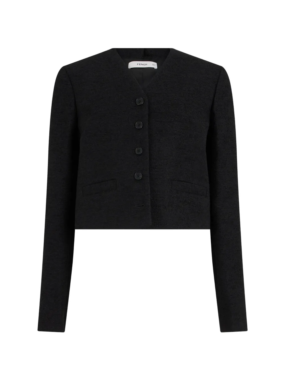 FENDI black bouclé wool jacket - Nero