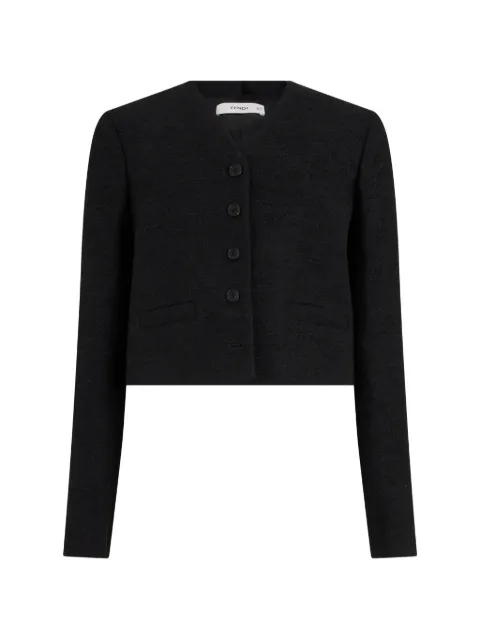 FENDI black bouclé wool jacket