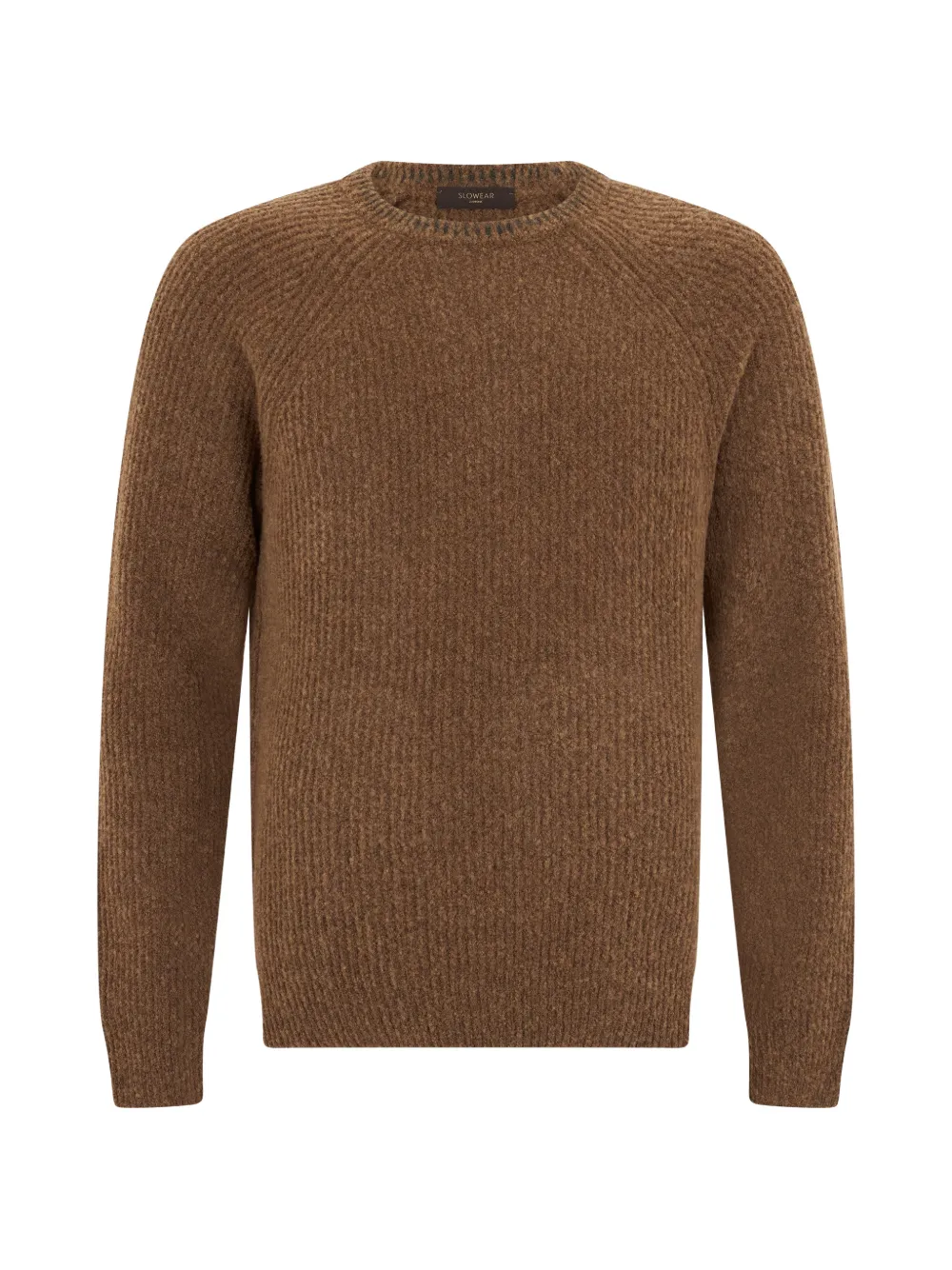 Slowear ribbed-knit raglan-sleeve sweater Bruin