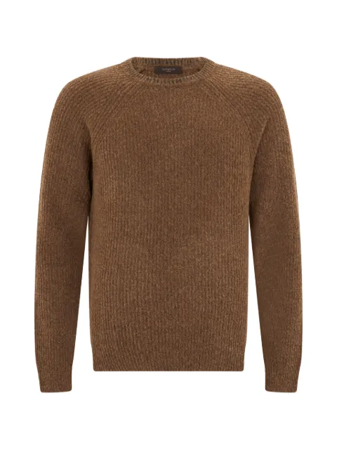 slowear ribbed-knit raglan-sleeve sweater