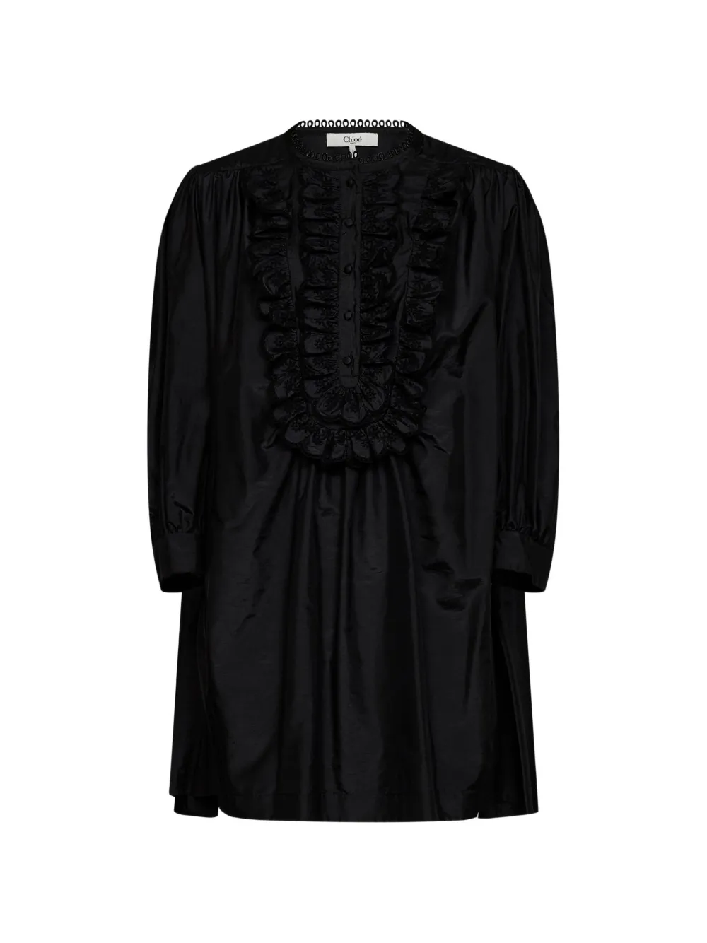 Chloé long-sleeve mini dress in technical taffeta