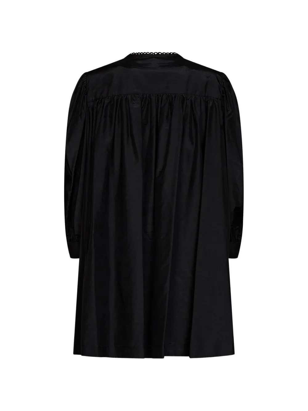 Chloé long-sleeve mini dress in technical taffeta Zwart