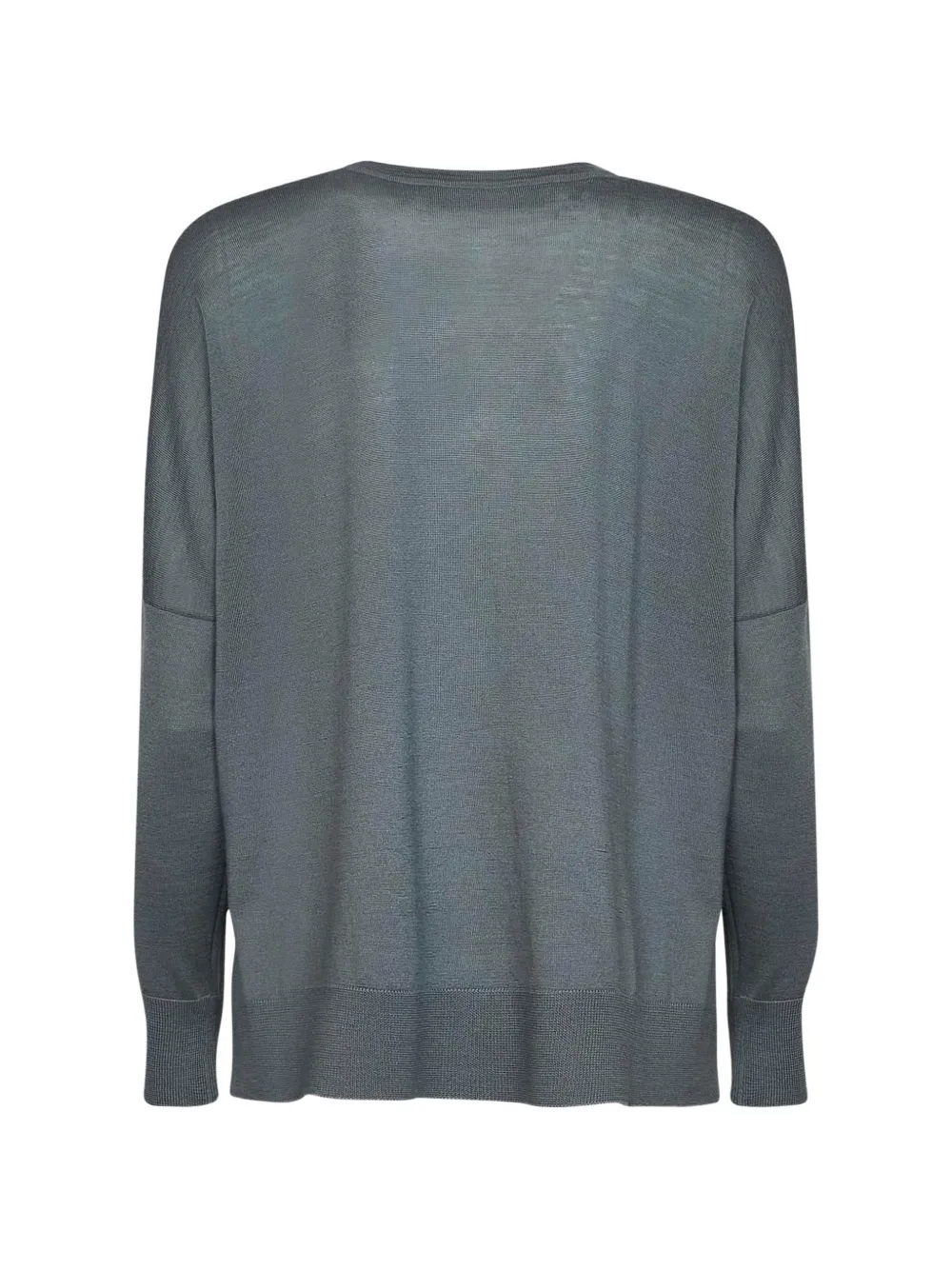 Blanca Vita V-neck side-slit sweater Blauw